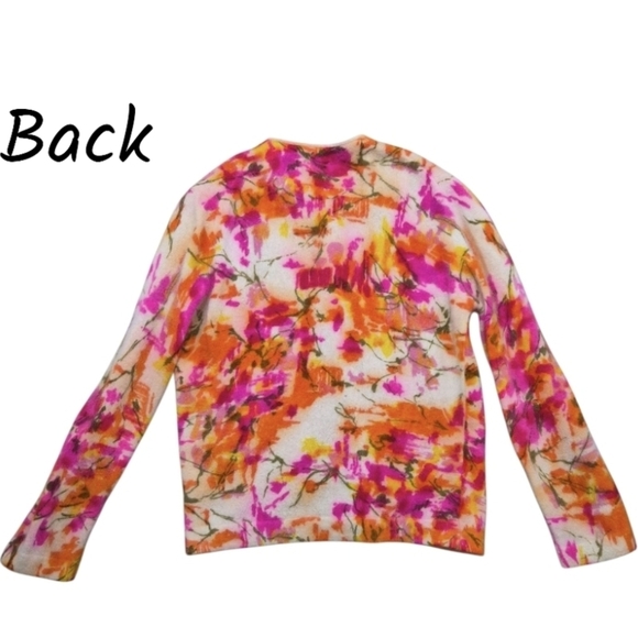 Vintage Premier Angora & Lambswool Floral Cardigan 1950s–1960s – Soft Fuzzy Knit - Picture 6 of 10